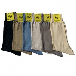 6 PAIA CALZE COTONE FILO DI SCOZIA CHIFFON CORTO CHIARO